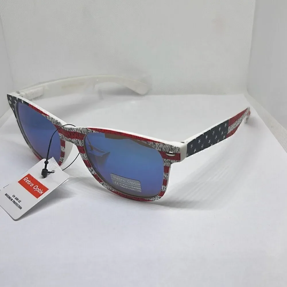 Patriotic retro unisex classic USA sunglasses